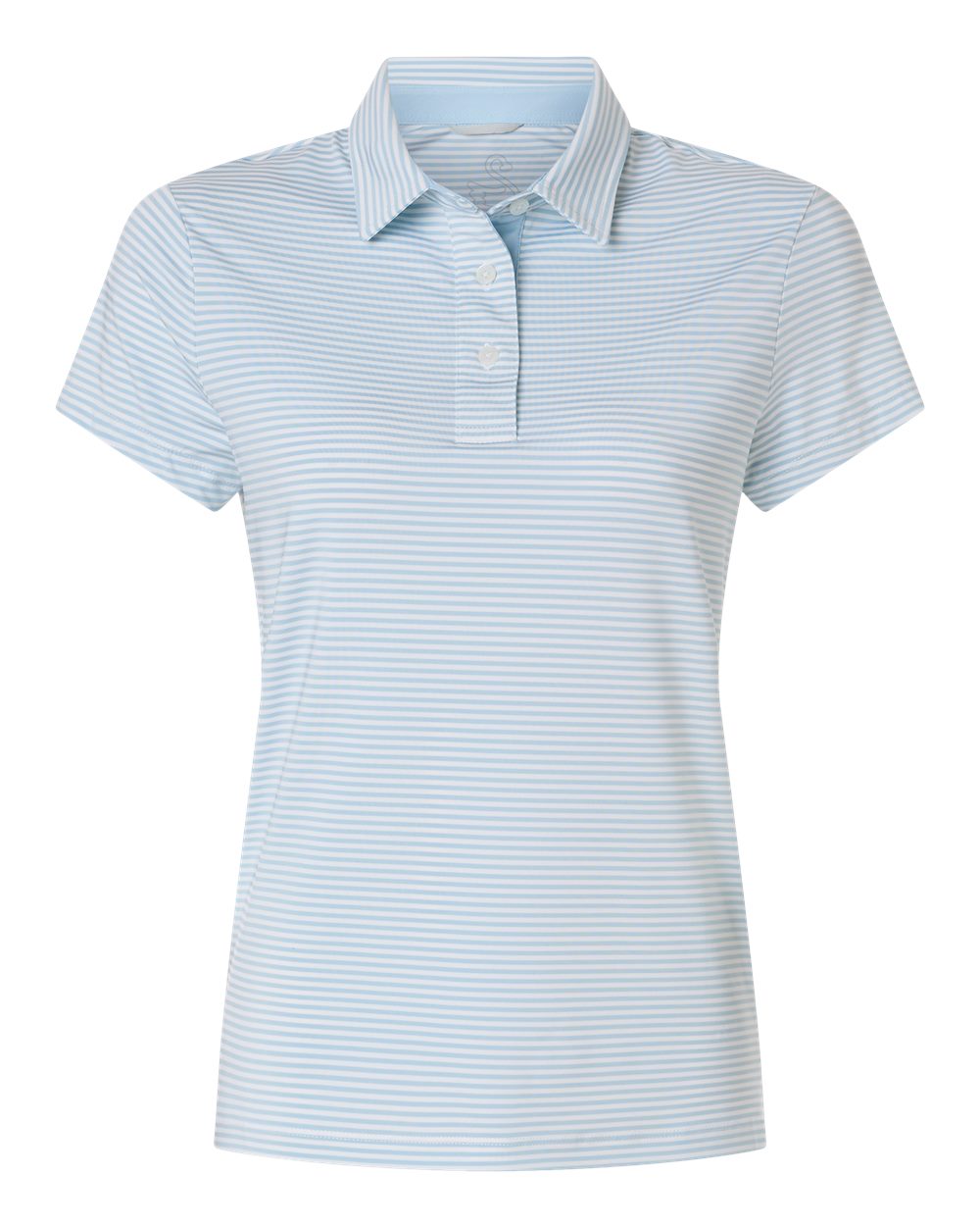 Swannies Sw1110l Women’s Kayla Striped Polo - Sky White