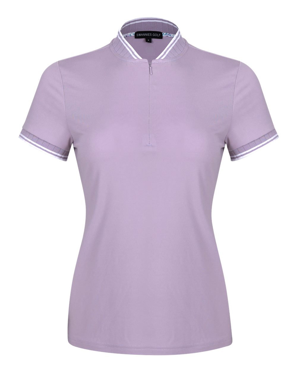 Swannies Sw8700l Women’s Tara Tipped Polo - Lavender Frost