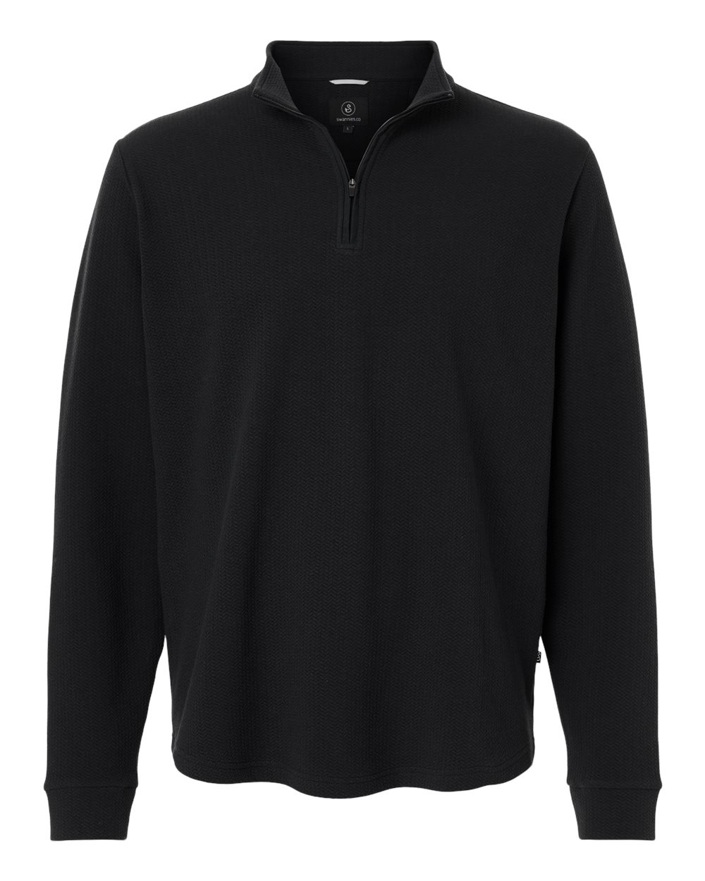 Swannies Swl500 Men’s Luke Quarter-zip Pullover - Black
