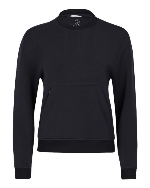 Swannies Swm500l Women’s Margaret Cross Neck Sweatshirt - Black