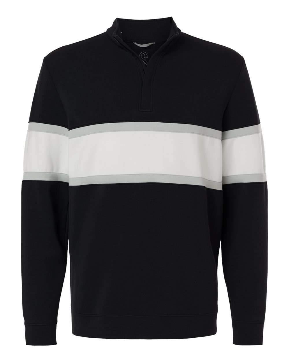 Swannies Swoq500 Men’s Owen Quarter-zip Pullover - Black White