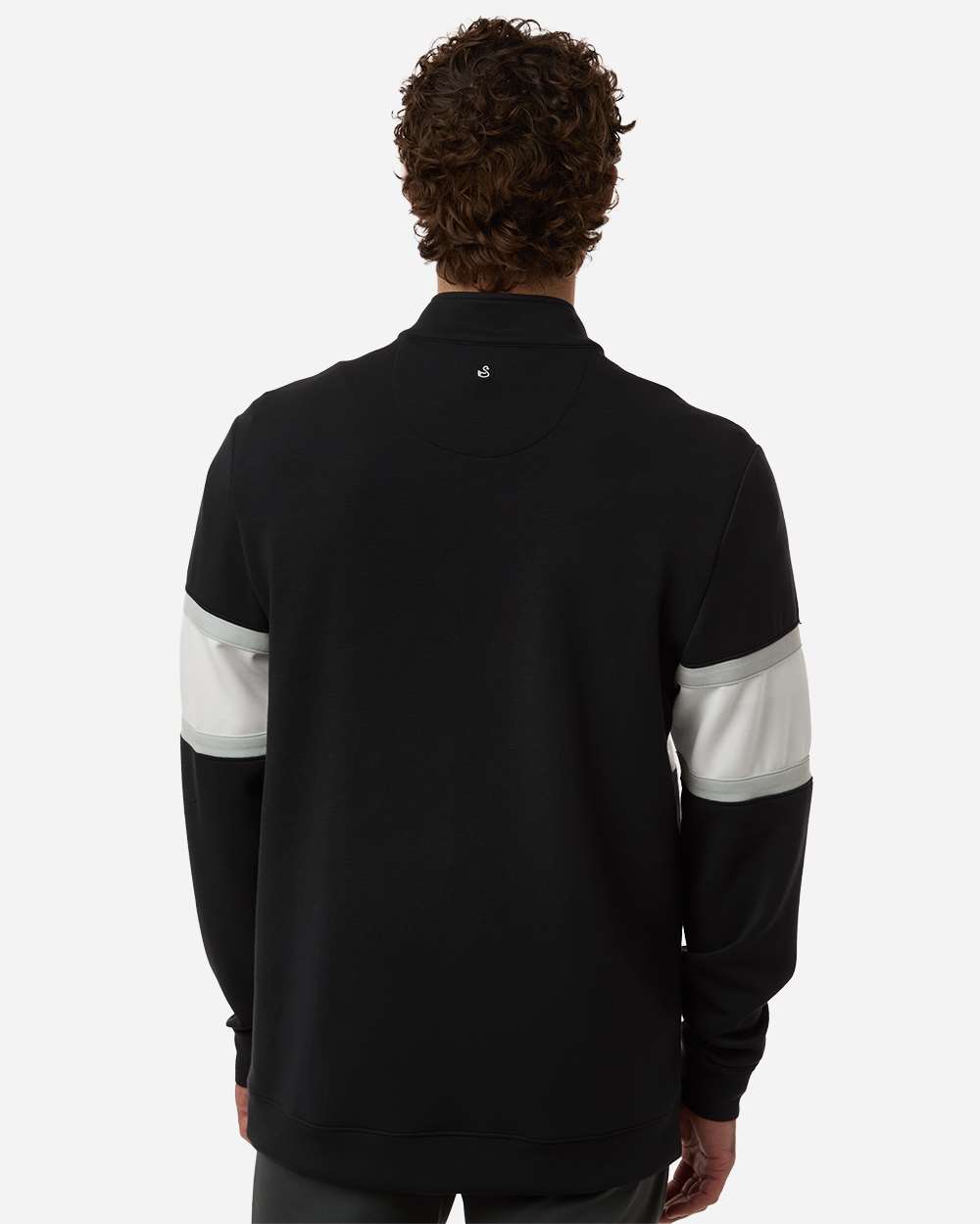 Swannies Swoq500 Men’s Owen Quarter-zip Pullover - Black White