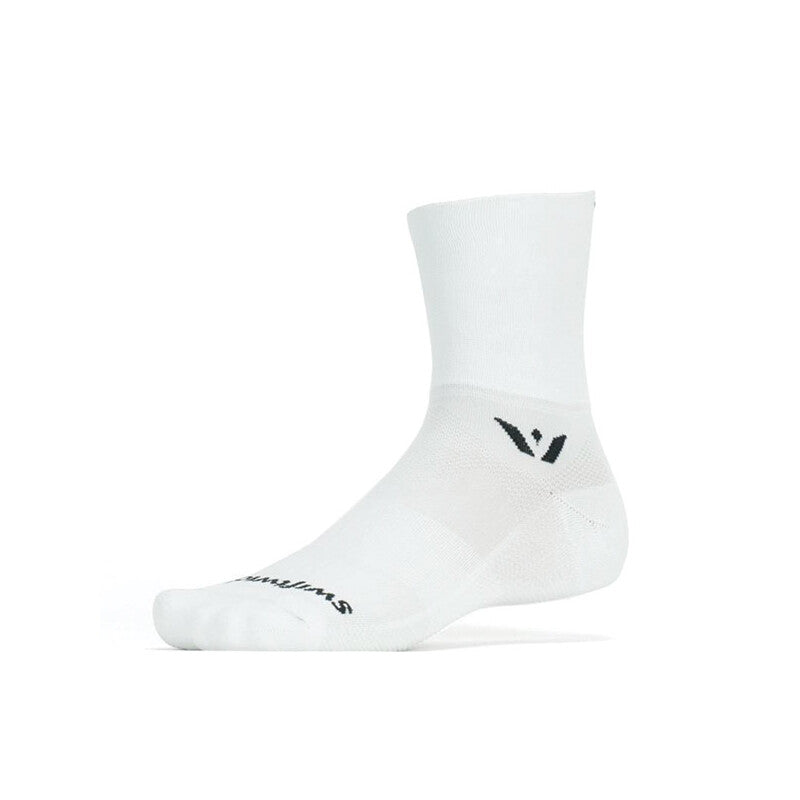 Swiftwick Aspire Quarter Crew High Circuit (white)