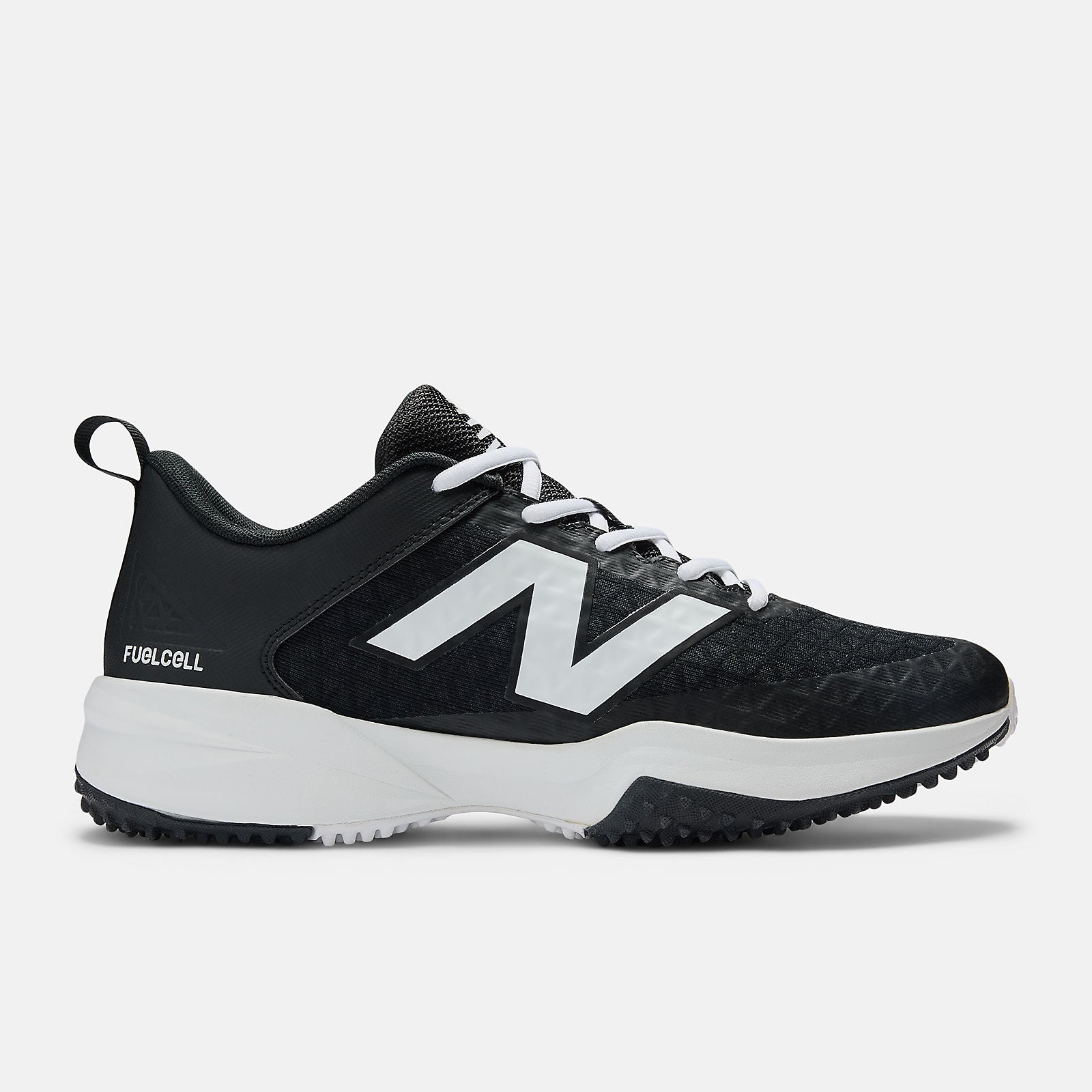 New Balance 4040v8 Fresh Foam Turf Baseball Shoe - Black White - HIT a Doulbe - 1
