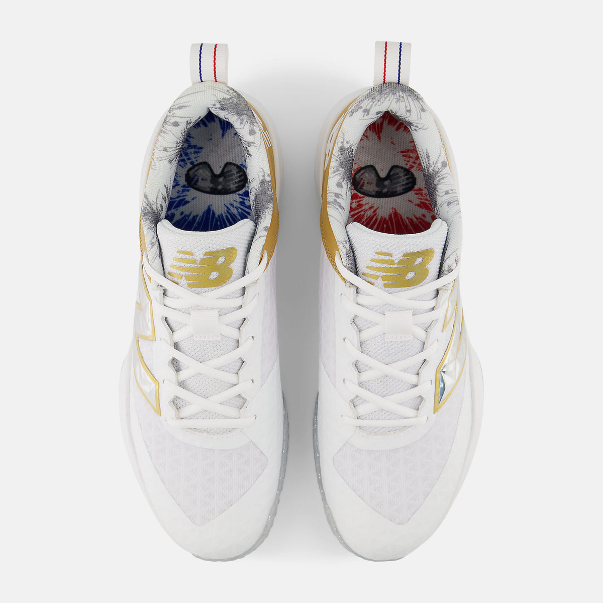 New Balance 4040v8 Fresh Foam Turf Baseball Shoe - Silver White Gold - HIT a Double - 5