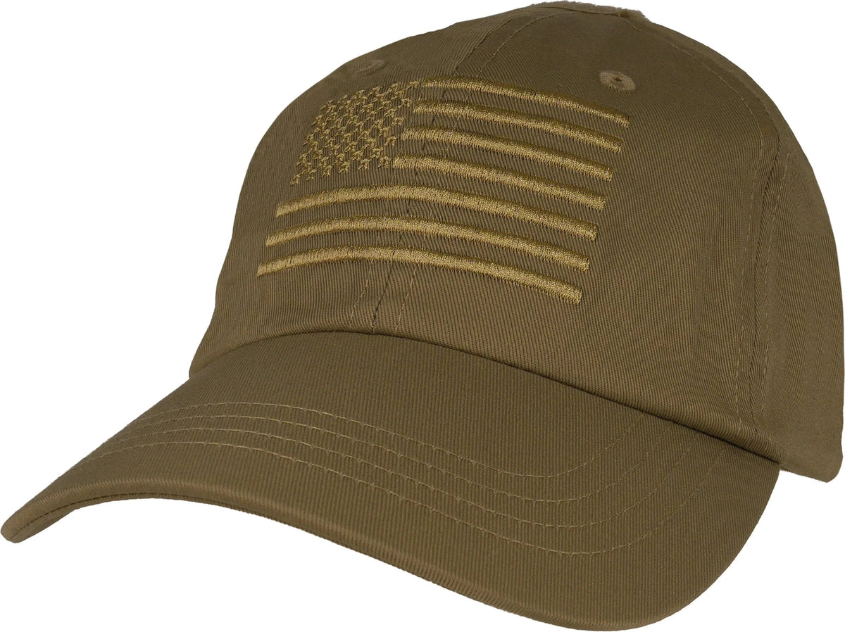 Tactical Operator Cap with us Flag - Coyote Brown