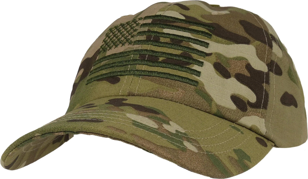 Tactical Operator Cap with us Flag - Multicam
