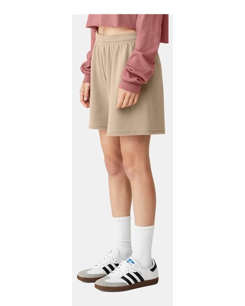 Tan FWD Fashion Women&#39;s Cutoff Fleece Shorts - 3797