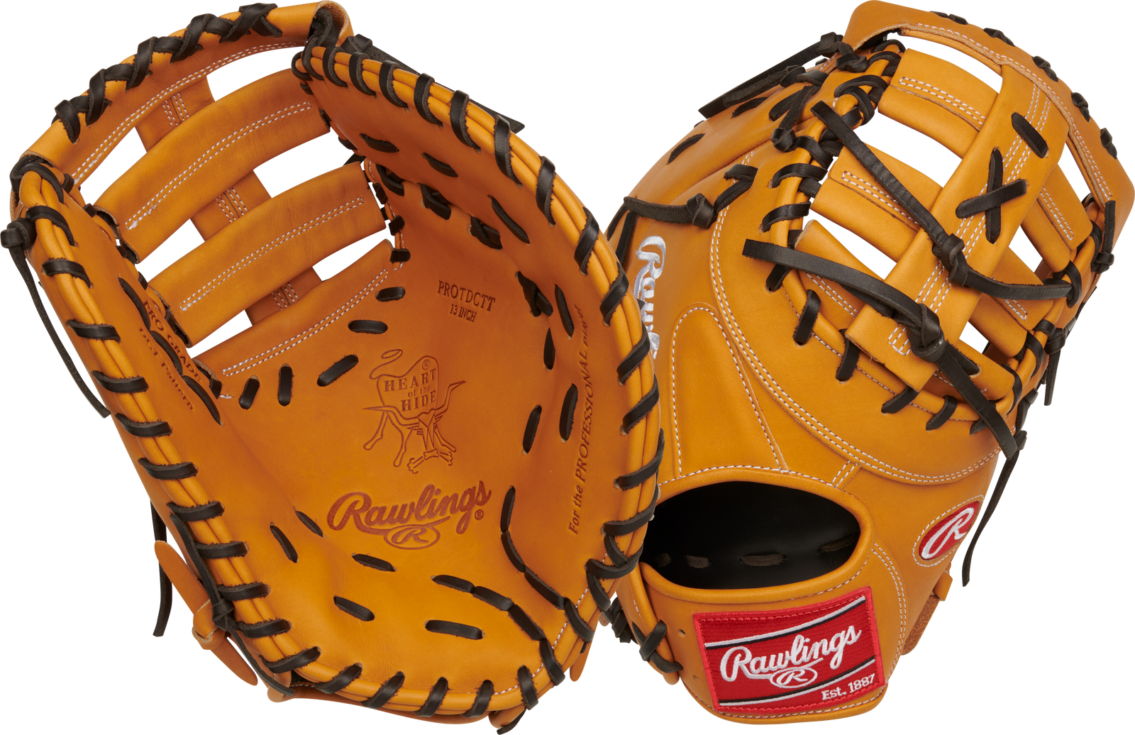 Tan Rawlings Heart of the Hide 13 in Baseball  Glove, First Base  grouped