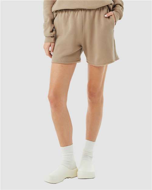 Tan Women&#39;s Cutoff Fleece Shorts - 3787