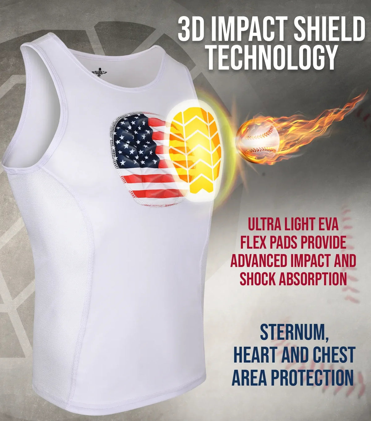 Tank Top Boys Baseball Chest Protector (patriot)