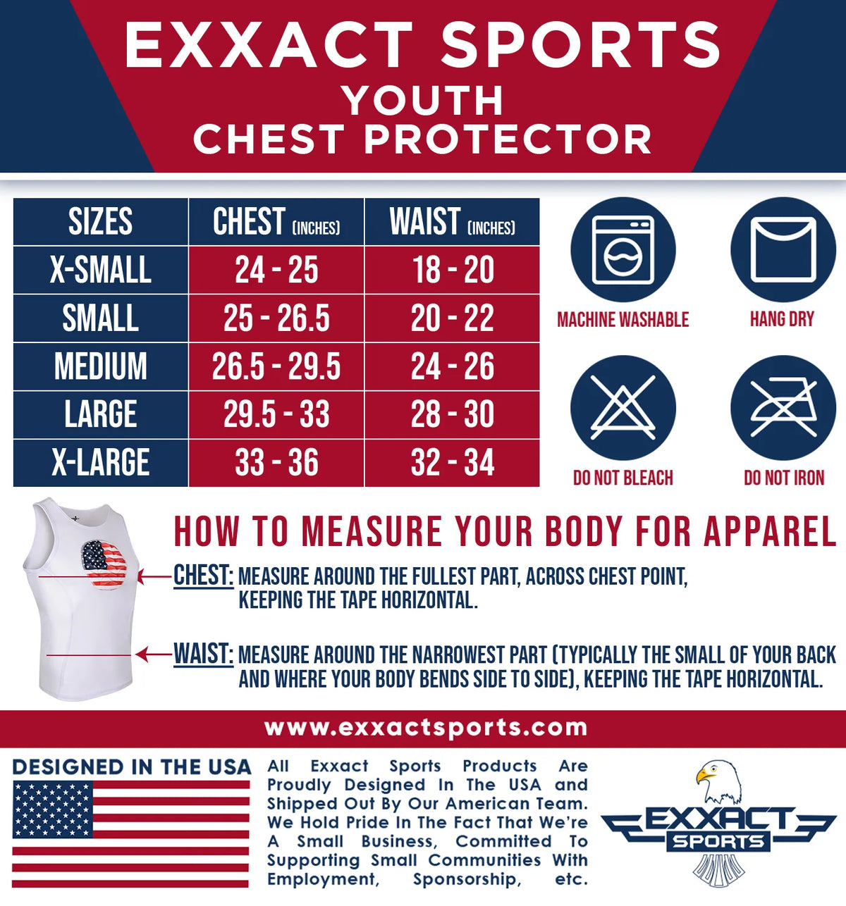 Tank Top Boys Baseball Chest Protector (patriot)