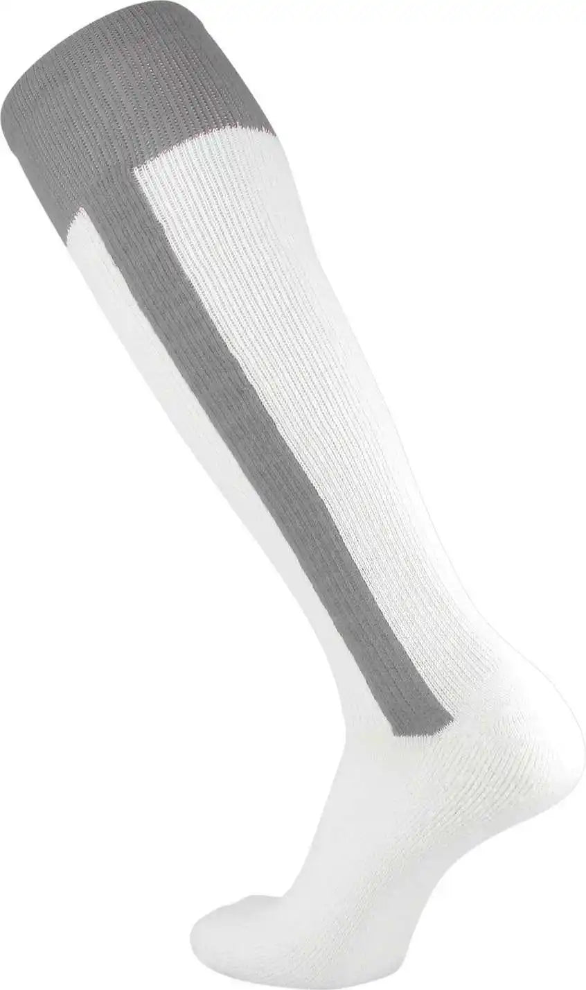 Tck 2-n-1 Premium Knee High Stirrup Socks - Gray White
