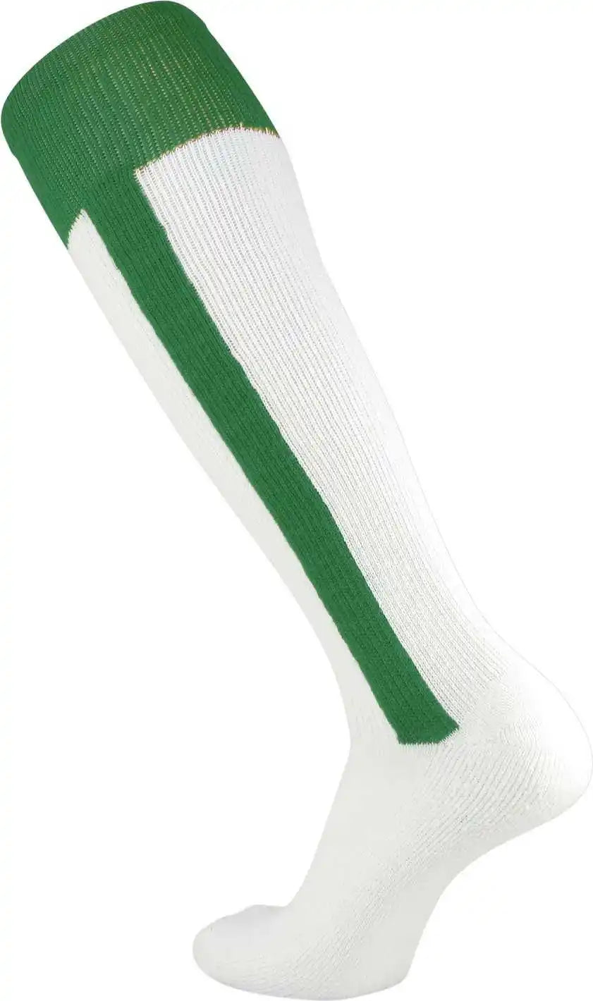Tck 2-n-1 Premium Knee High Stirrup Socks - Kelly White