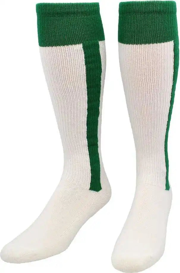 Tck 2-n-1 Premium Knee High Stirrup Socks - Kelly White