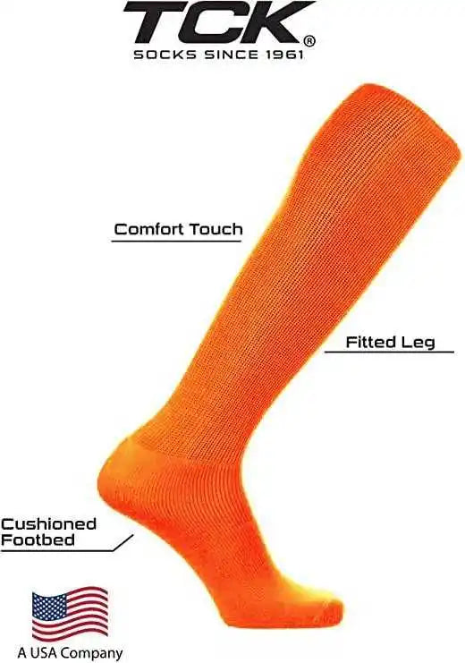 Tck All Sport Polyester Knee High Tube Socks Orange