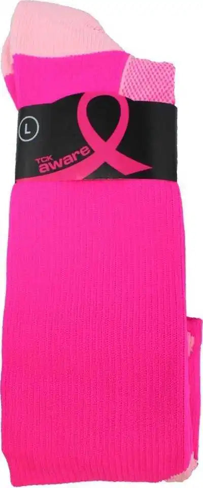 Tck Aware Breast Cancer Ribbon Knee High Socks - Pink