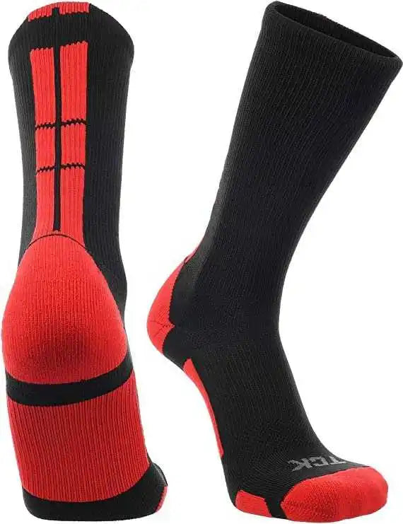 Tck Baseline 3.0 Athletic Crew Socks - Black Scarlet