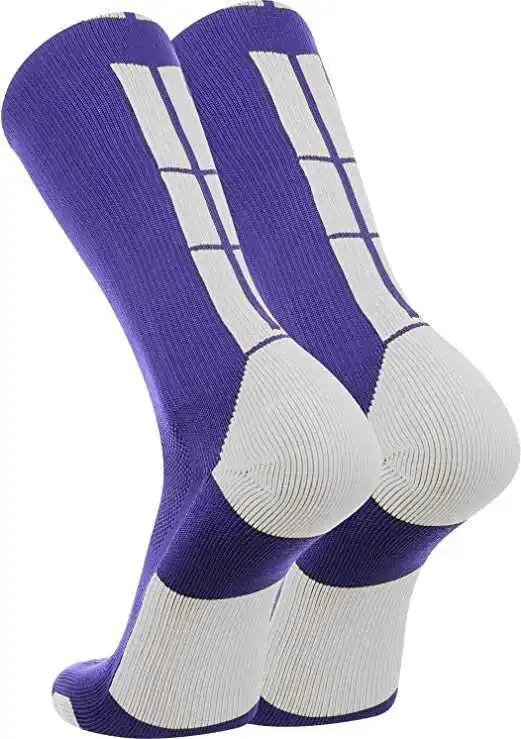 Tck Baseline 3.0 Athletic Crew Socks - Purple White