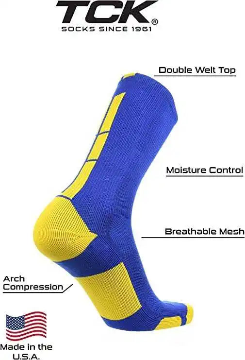 Tck Baseline 3.0 Athletic Crew Socks - Royal Gold