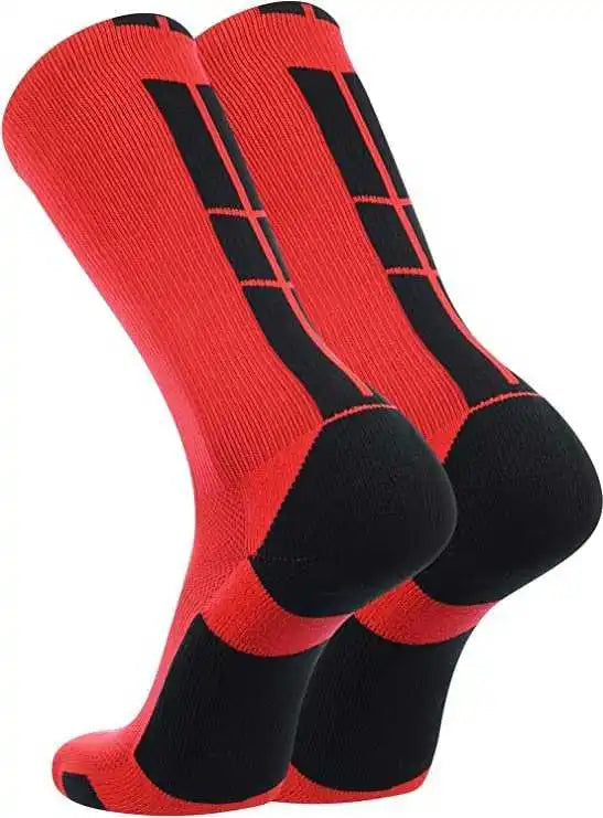 Tck Baseline 3.0 Athletic Crew Socks - Scarlet Black