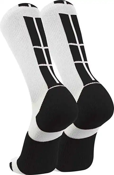 Tck Baseline 3.0 Athletic Crew Socks - White Black