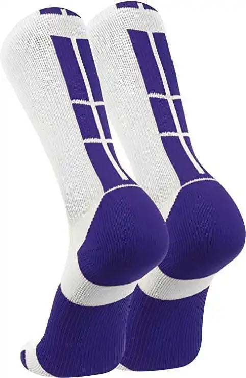Tck Baseline 3.0 Athletic Crew Socks - White Purple