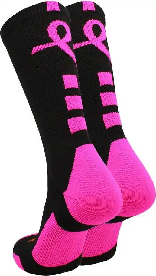 Tck Baseline Aware Breast Cancer Ribbon Crew Socks