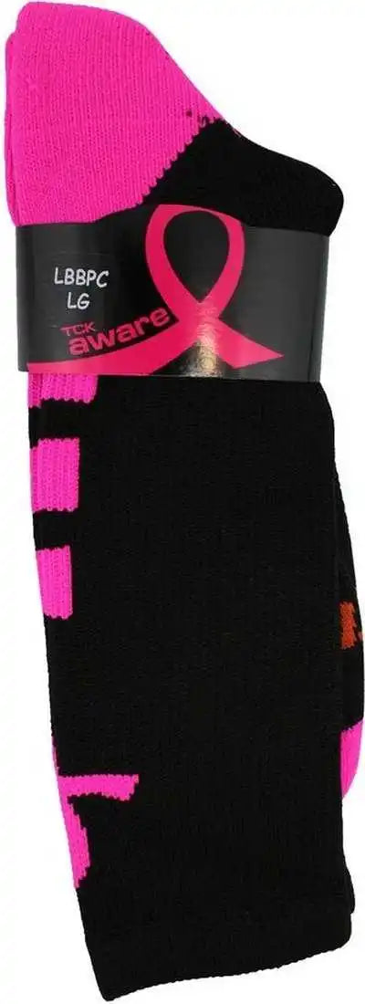Tck Baseline Aware Breast Cancer Ribbon Crew Socks