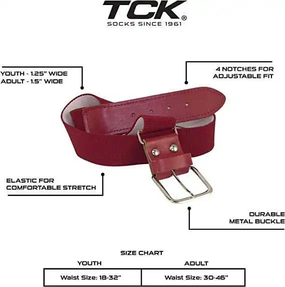 Tck Belt Knee High Sock Combo - Cardinal