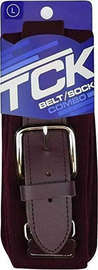 Tck Belt Knee High Sock Combo - Maroon