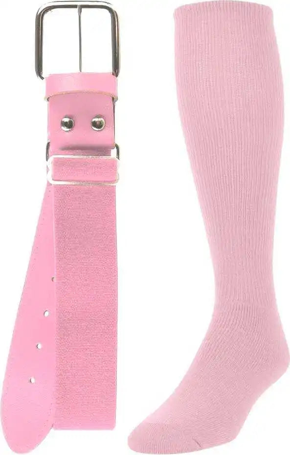 Tck Belt Knee High Sock Combo - Pink