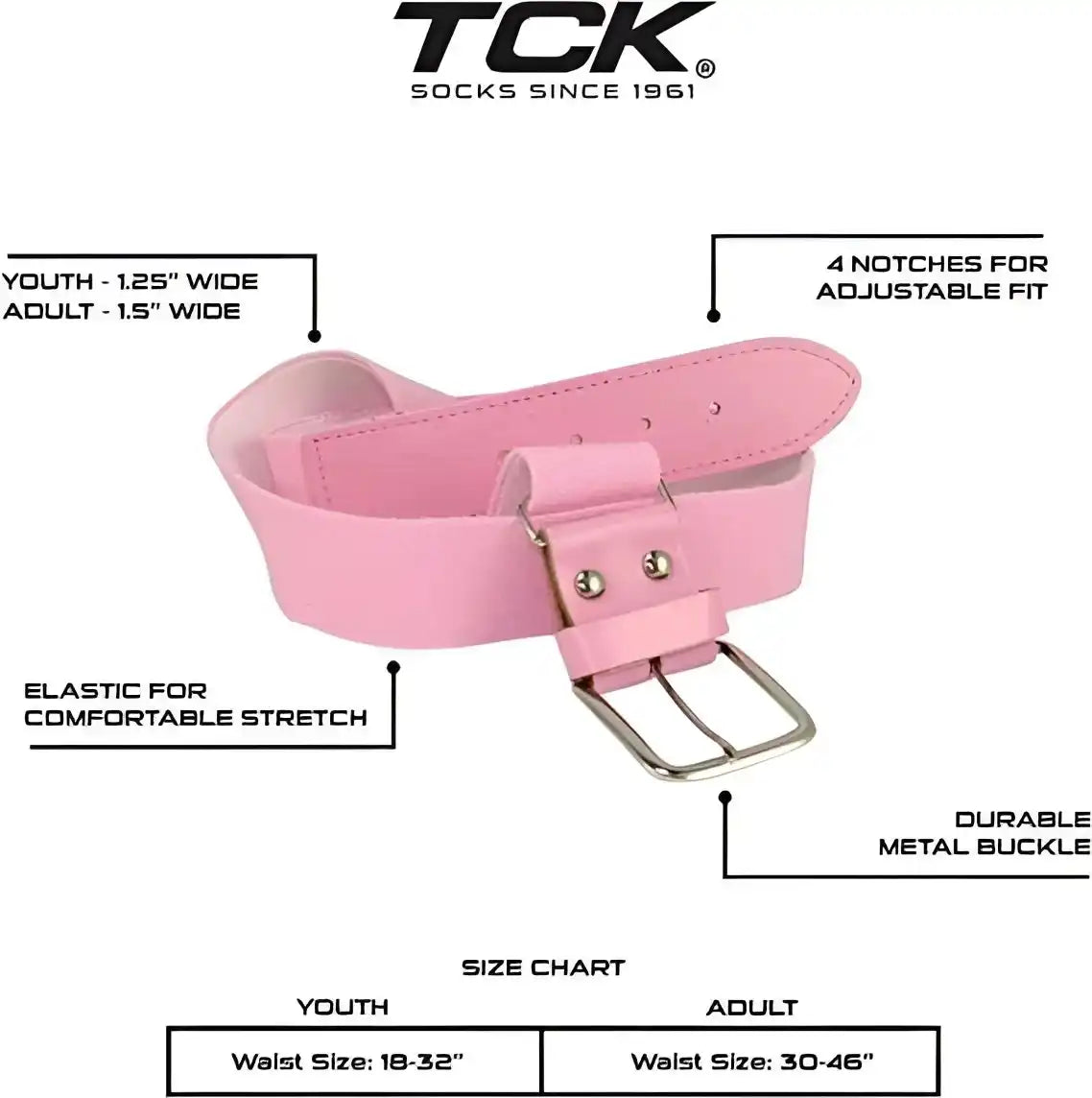 Tck Belt Knee High Sock Combo Pink