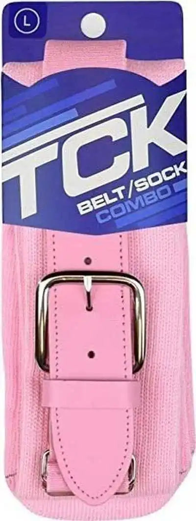 Tck Belt Knee High Sock Combo Pink