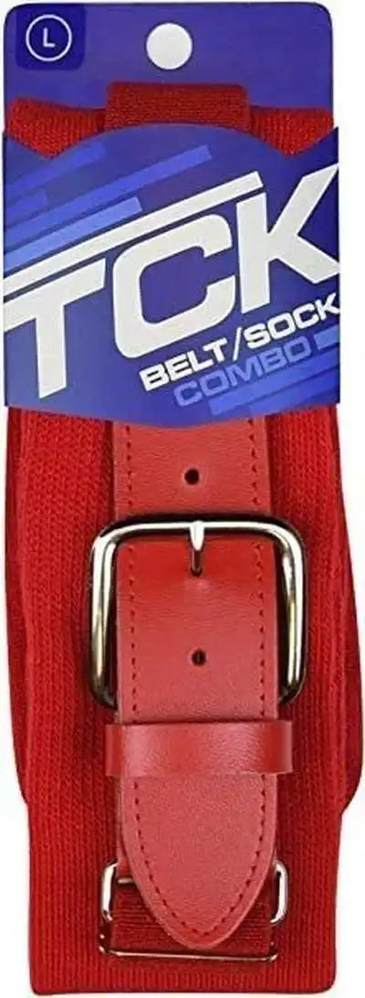 Tck Belt Knee High Sock Combo - Scarlet
