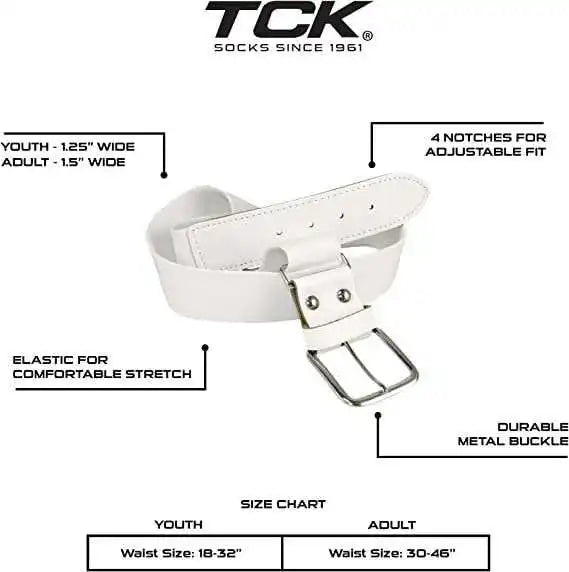 Tck Belt Knee High Sock Combo - White