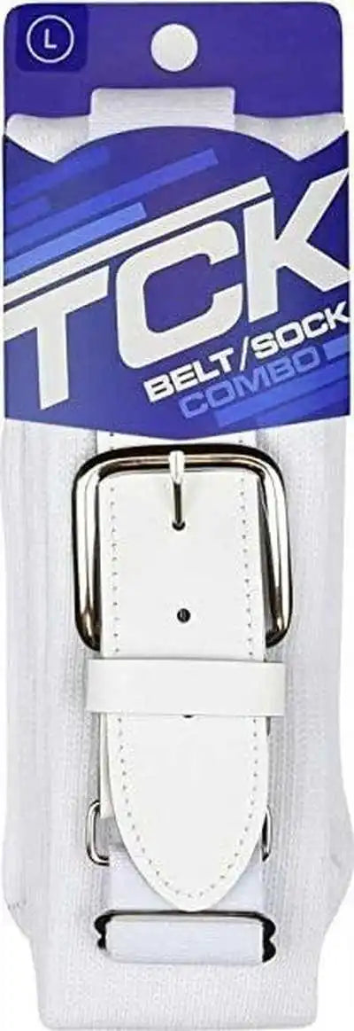 Tck Belt Knee High Sock Combo - White