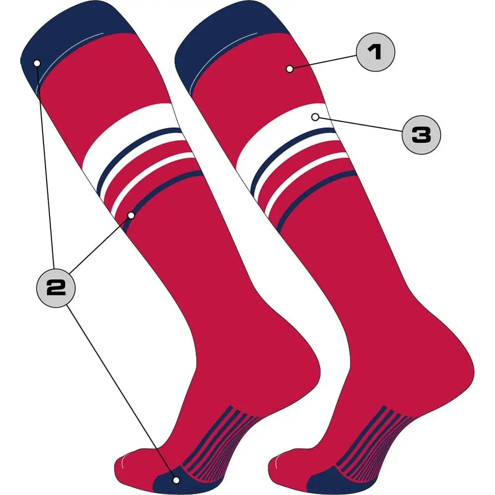 Tck Customizable Baseball Knee High Socks - Diamond Pattern 3
