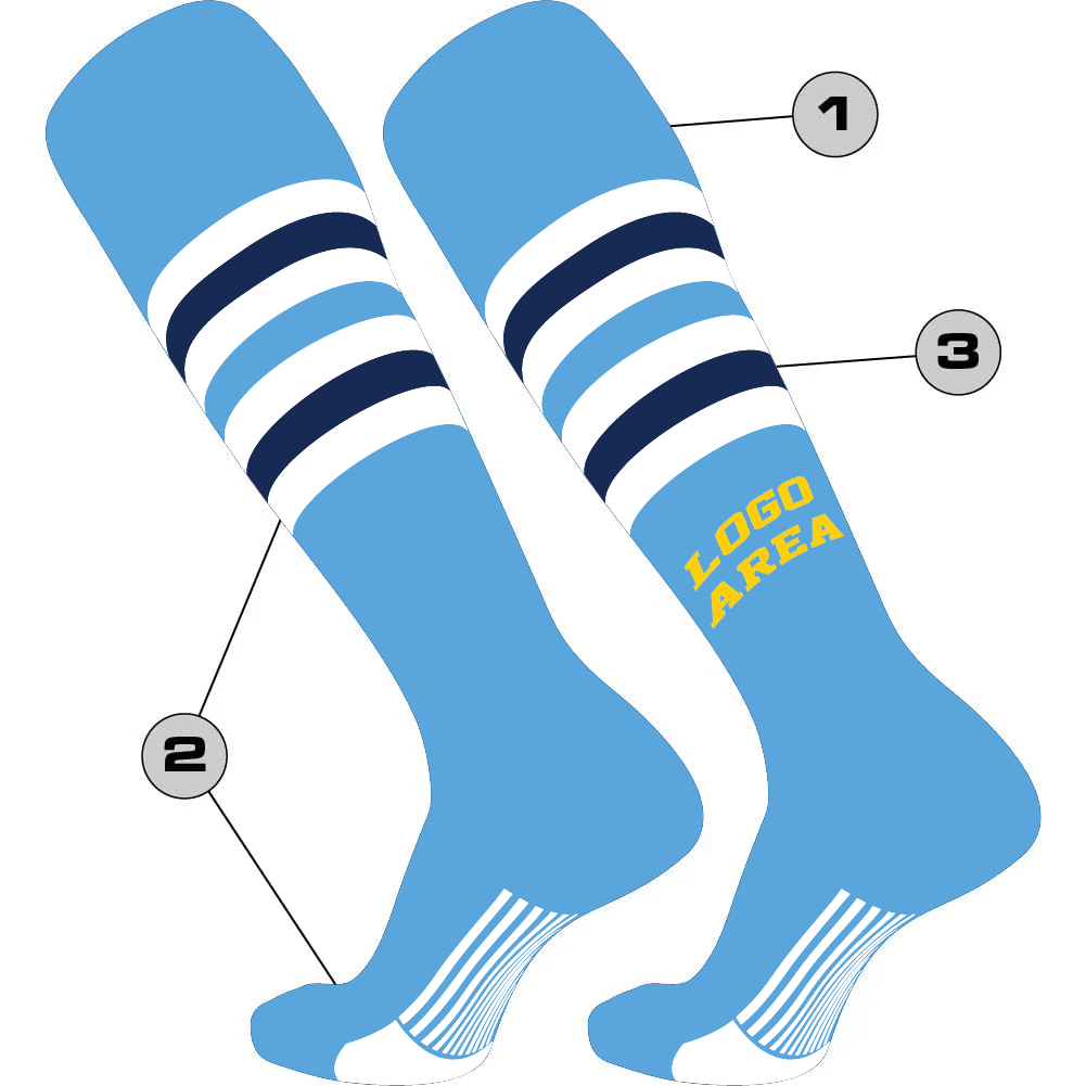 Tck Customizable Baseball Knee High Socks - Diamond Pattern 6