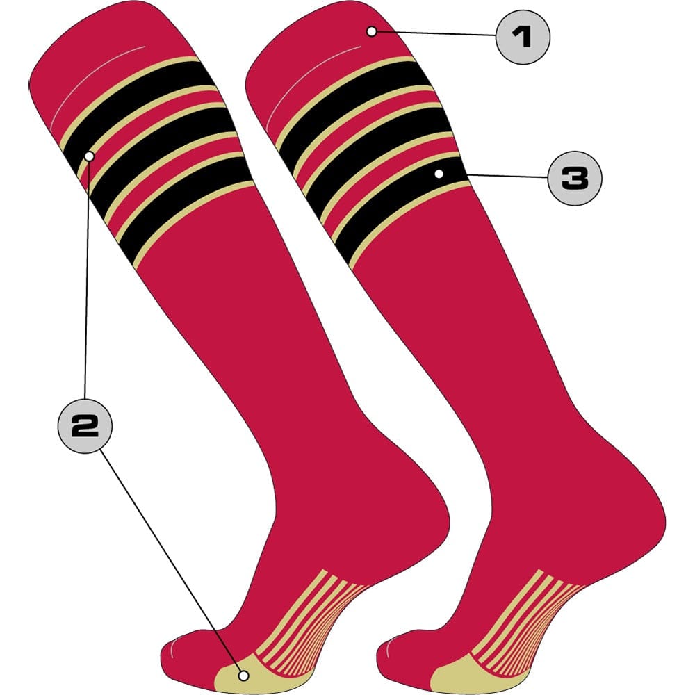 Tck Customizable Baseball Knee High Socks - Diamond Pattern 8