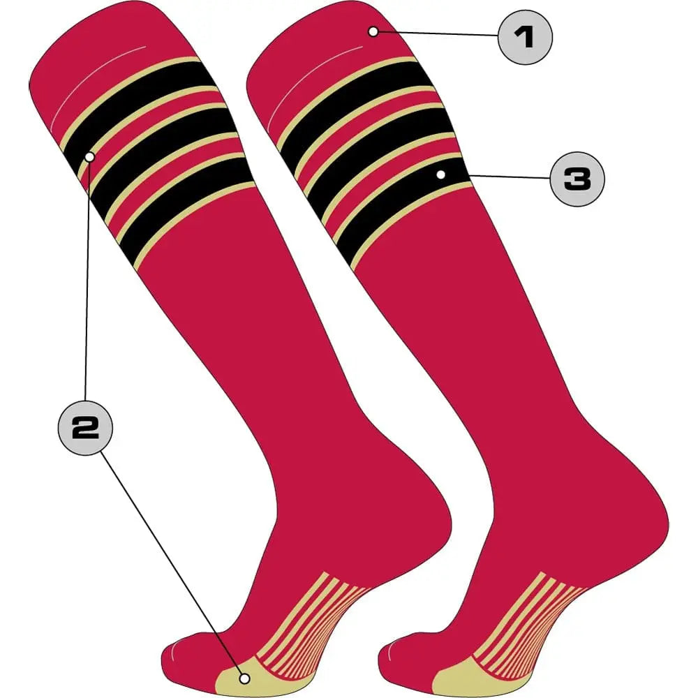 Tck Customizable Baseball Knee High Socks - Diamond Pattern 8