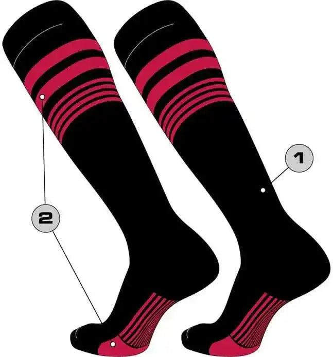 Tck Customizable Baseball Knee High Socks - Pattern 1