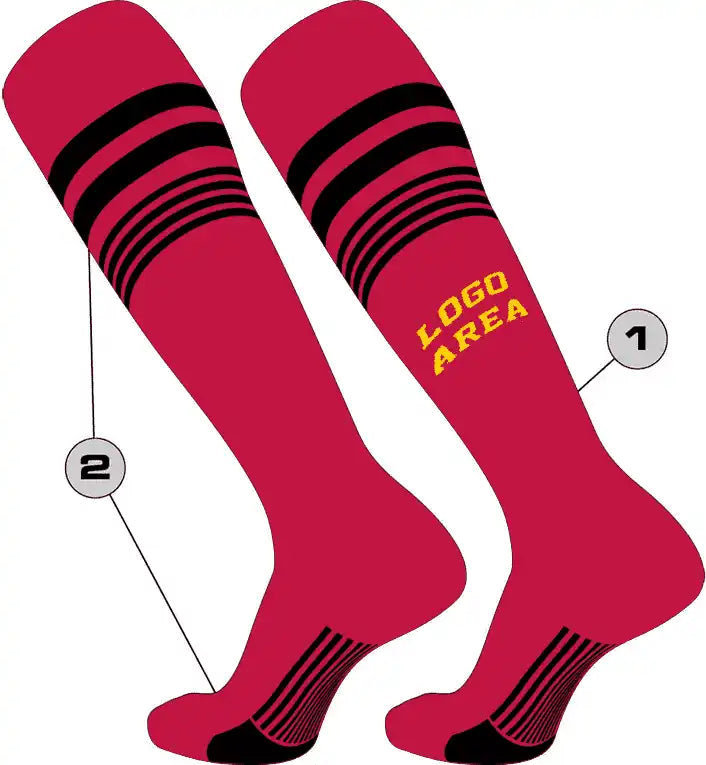 Tck Customizable Baseball Knee High Socks - Pattern 1