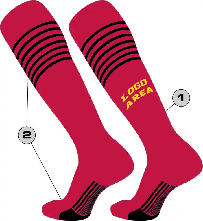Tck Customizable Baseball Knee High Socks - Pattern 2