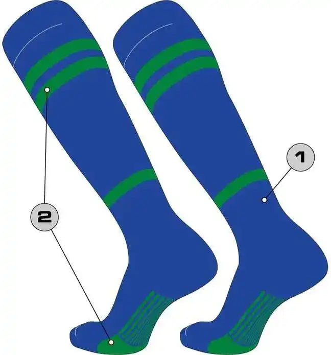 Tck Customizable Baseball Knee High Socks - Pattern 4