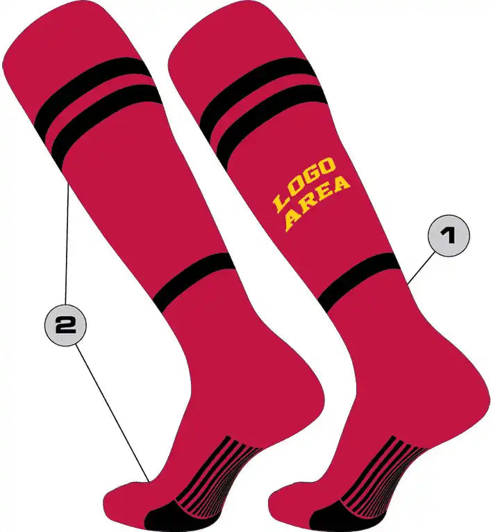 Tck Customizable Baseball Knee High Socks - Pattern 4