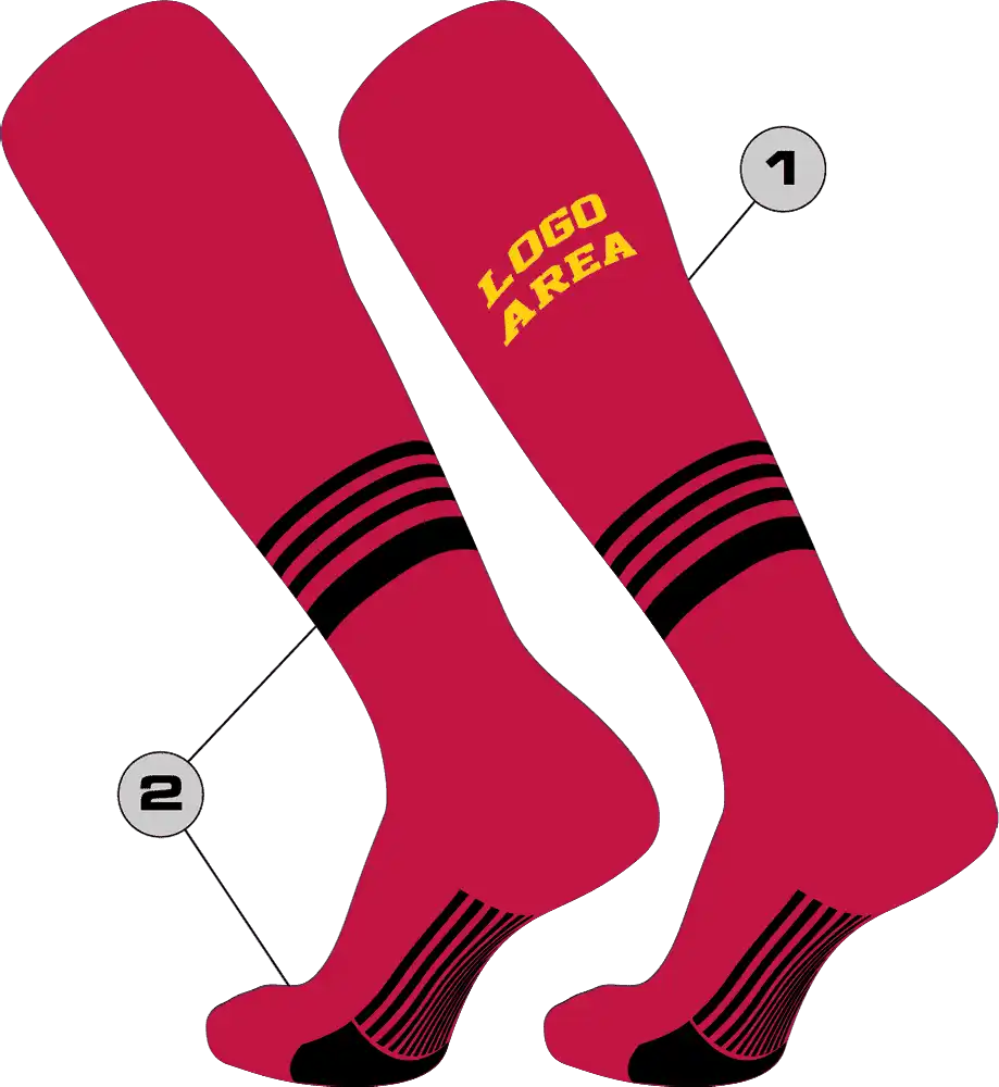 Tck Customizable Baseball Knee High Socks - Pattern 5