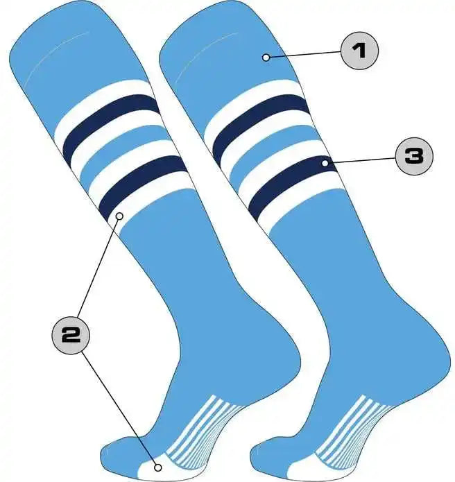 Tck Customizable Baseball Knee High Socks - Pattern 6