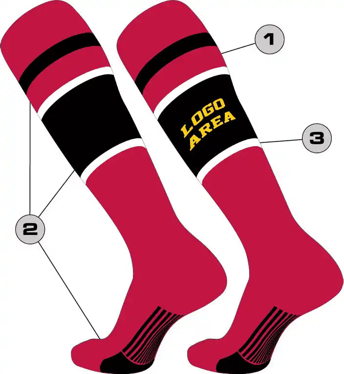 Tck Customizable Baseball Knee High Socks - Pattern 7