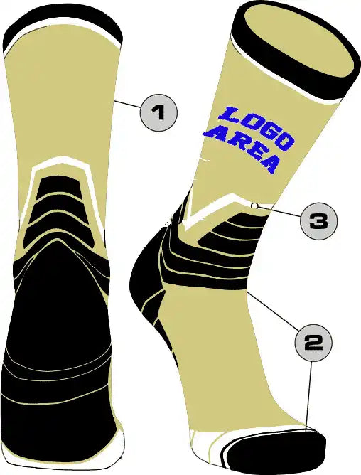 Tck Customizable Crew Socks - Victory Pattern